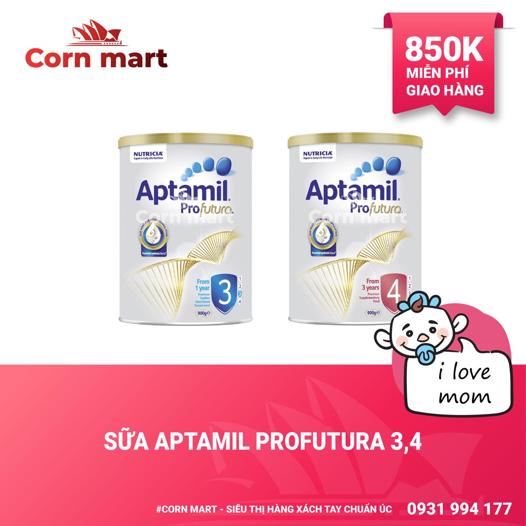 Sữa APTAMIL Nội địa Úc số 3, 4 - 900g