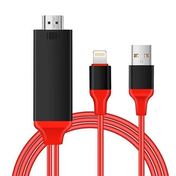 Cáp Lightning to HDMI - Cáp chuyển tín hiệu Lightning To HDMI - Siêu xịn - Kết nối sang tivi, TV, máy chiếu HDMI