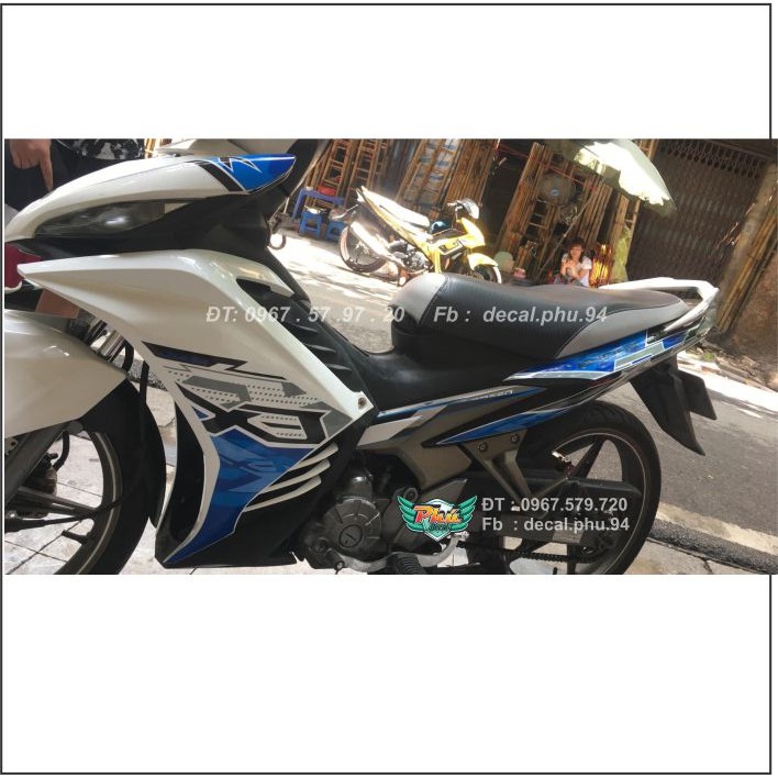 Tem Exciter 135 Xanh Trắng Rời (V)