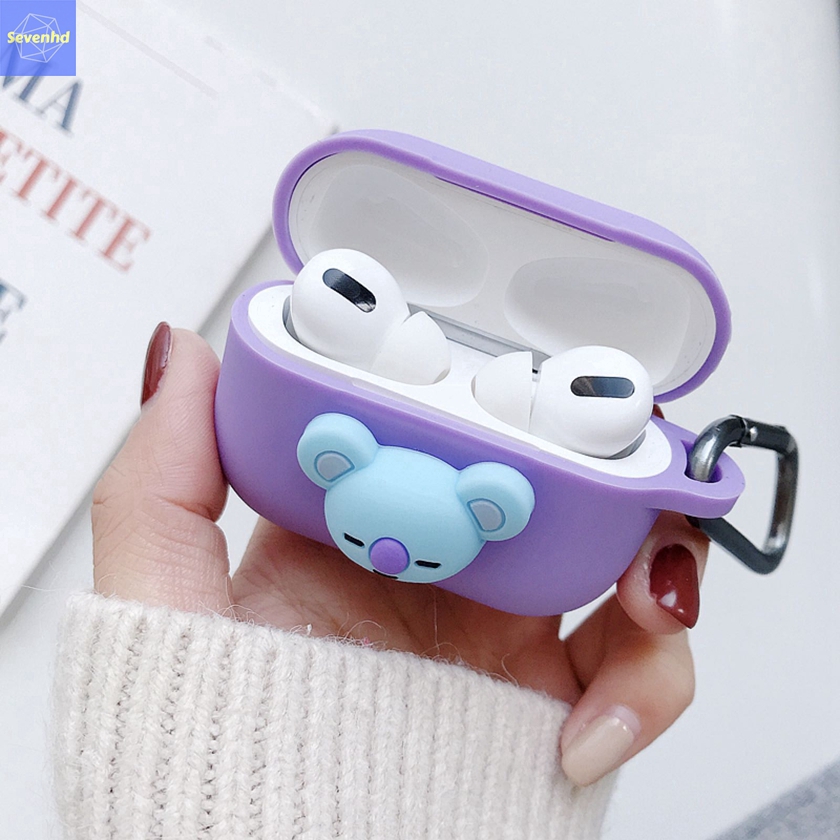 Vỏ bảo vệ hợp sạc tai nghe họa tiết Kakao và BT21 hoạt hình đáng yêu cho Airpods Pro series 3