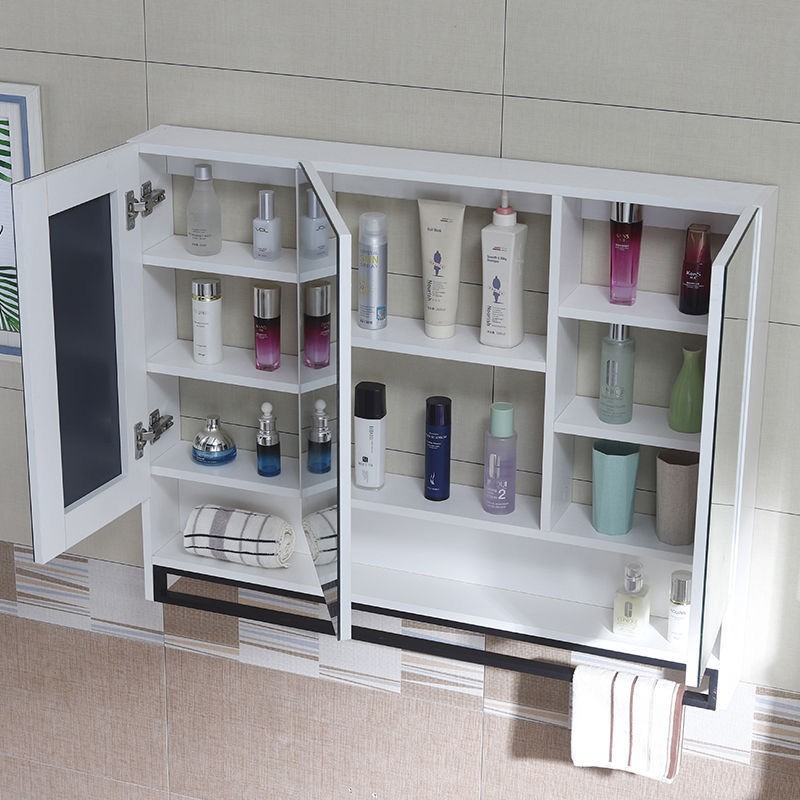 Tủ gương gỗ cứng phòng tắm nhà treo tường kệ tùy chỉnh sơn miễn phí rắn < | BigBuy360 - bigbuy360.vn