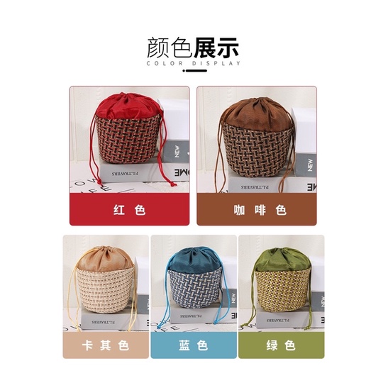 Túi vải lanh đựng đồ trang sức, đáy tròn đựng nhiều đồ
