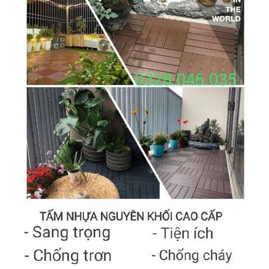 [xưởng sản xuất] Tấm Lót Sàn Ban Công Chống Trơn,Trải Sàn Nhà Tắm,Lót sàn Sân Thượng, Bể Bơi,Trang trí ban công