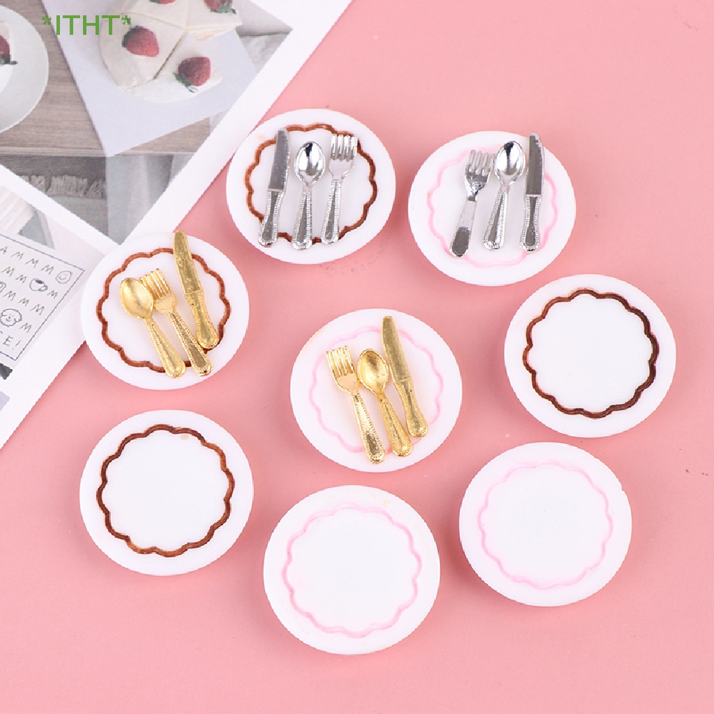 Bộ Muỗng Nĩa 1: 12 Dùng Trang Trí Nhà Búp Bê Mới
