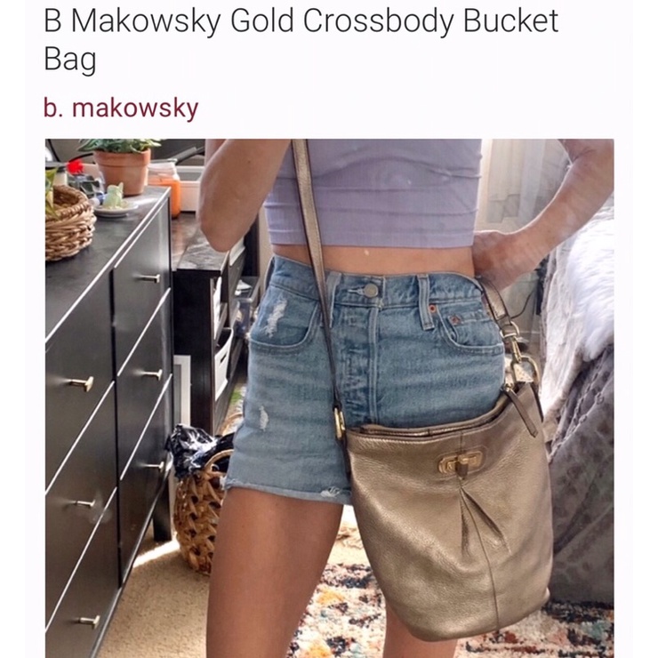 Túi đeo chéo & đeo vai ánh kim hiệu MAKOWSKY