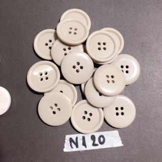 Combo nút áo trắng kem N117-120