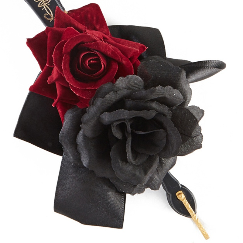 Quạt Xếp Cầm Tay Họa Tiết Hoa Hồng Phong Cách Retro Nhật Bản