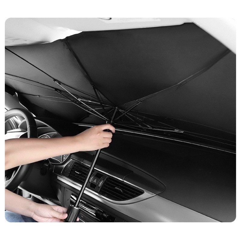 Ô che nắng xe ô tô YIPAUTO Dù chống nóng xe gấp gọn Ô che ô tô gấp gọn Tấm che kính ô tô chống nắng