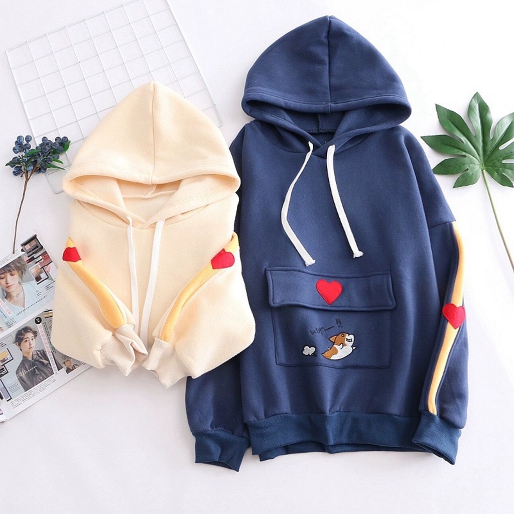 Áo khoác, áo hoodie unisex nam nữ nỉ có túi hộp siêu dễ thương năng động thời trang học đường | BigBuy360 - bigbuy360.vn