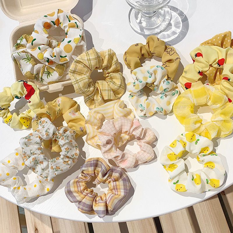 Dây buộc tóc vải scrunchies P1