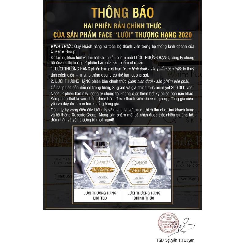 Face Lười thượng hạn Queenie Skin 35g | BigBuy360 - bigbuy360.vn