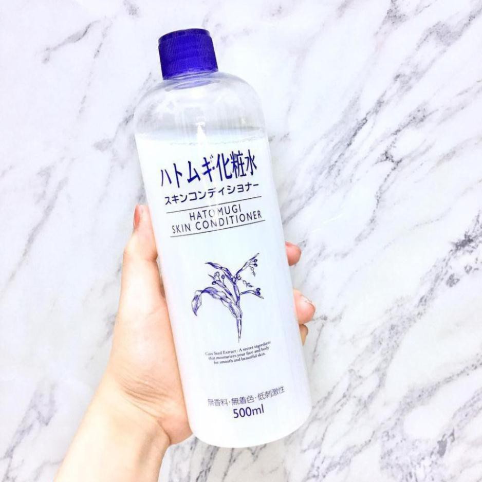 NƯỚC HOA HỒNG ♥𝑭𝑹𝑬𝑬𝑺𝑯𝑰𝑷♥ NƯỚC HOA HỒNG Ý Dĩ Hatomugi 500ML