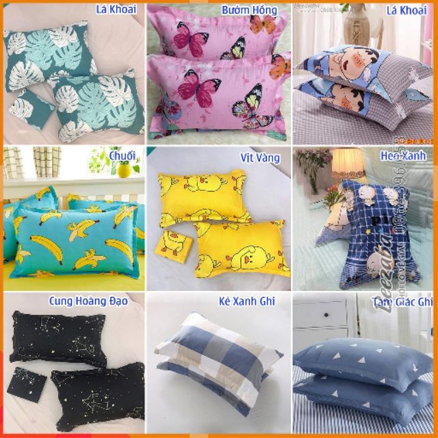 Vỏ gối đầu cottong poly 45×65