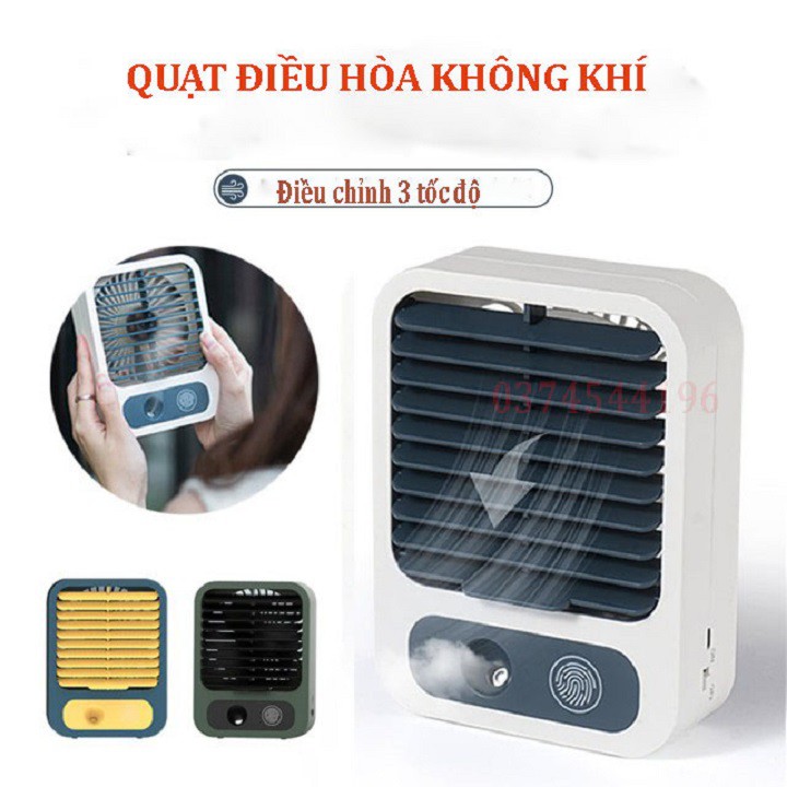 [Giá sỉ] Quạt điều hòa hơi nước để bàn 3 tốc độ gió, pin sạc 1500mAh, công suất 4.5W