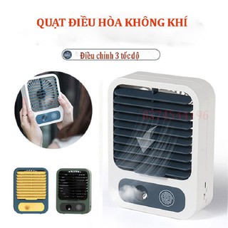 Quạt điều hòa hơi nước để bàn 3 tốc độ gió, pin sạc 1500mAh, công suất 4.5W