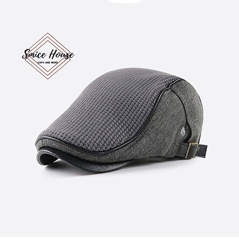Nón beret denim Jamont nam cao cấp thoáng khí mũ nồi nam cao tuổi cho ông và bố hàng nhập khẩu- Smice House