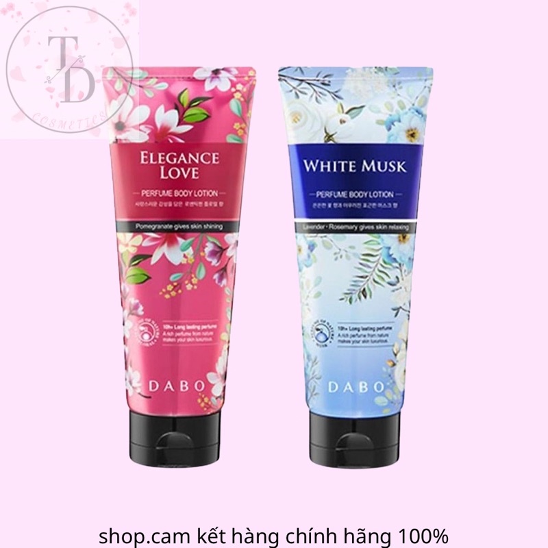 Sữa Dưởng Thể Trắng Da hương nước Hoa DABO BODY 200ml chống lão hoá ,giảm sắc tố đen,Dưỡng ẩm