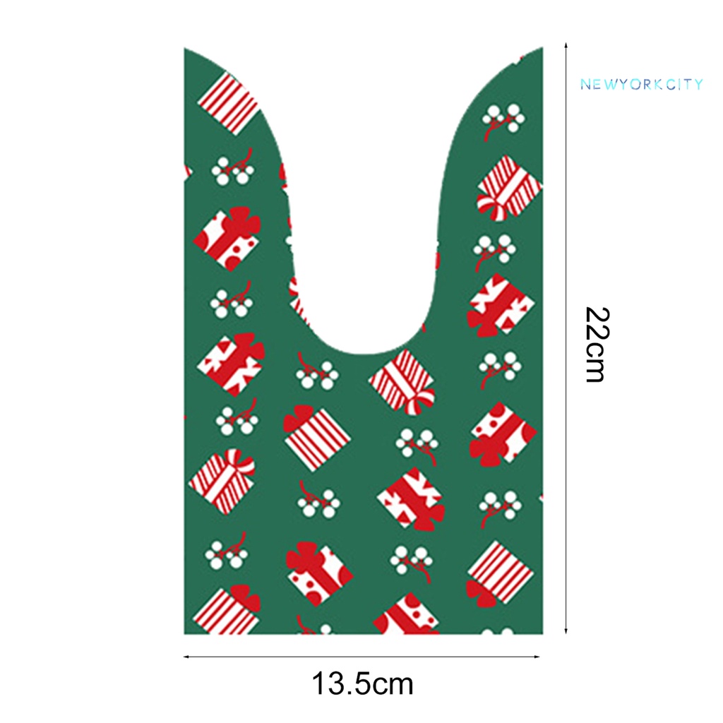 Set 10 Túi Nhựa Đựng Kẹo Thiết Kế Thắt Nút Độc Đáo Trang Trí Giáng Sinh Năm Mới