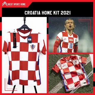 Quần Áo Bóng Đá Đội Tuyển Croatia Sân Nhà - Croatia Homekit 21/22 Màu Trắng Đỏ Vải Dệt Kín Mềm Size Âu