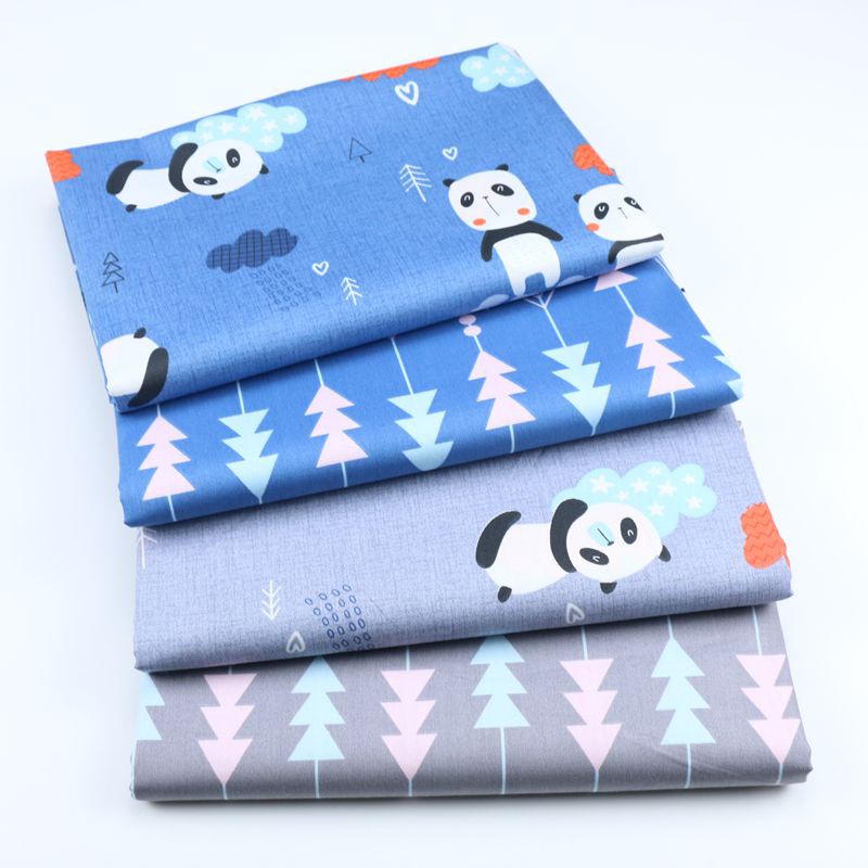 Set 4 Tấm Vải 50x40CM 100% Cotton Nhiều Họa Tiết Tự Làm Đồ Thủ Công