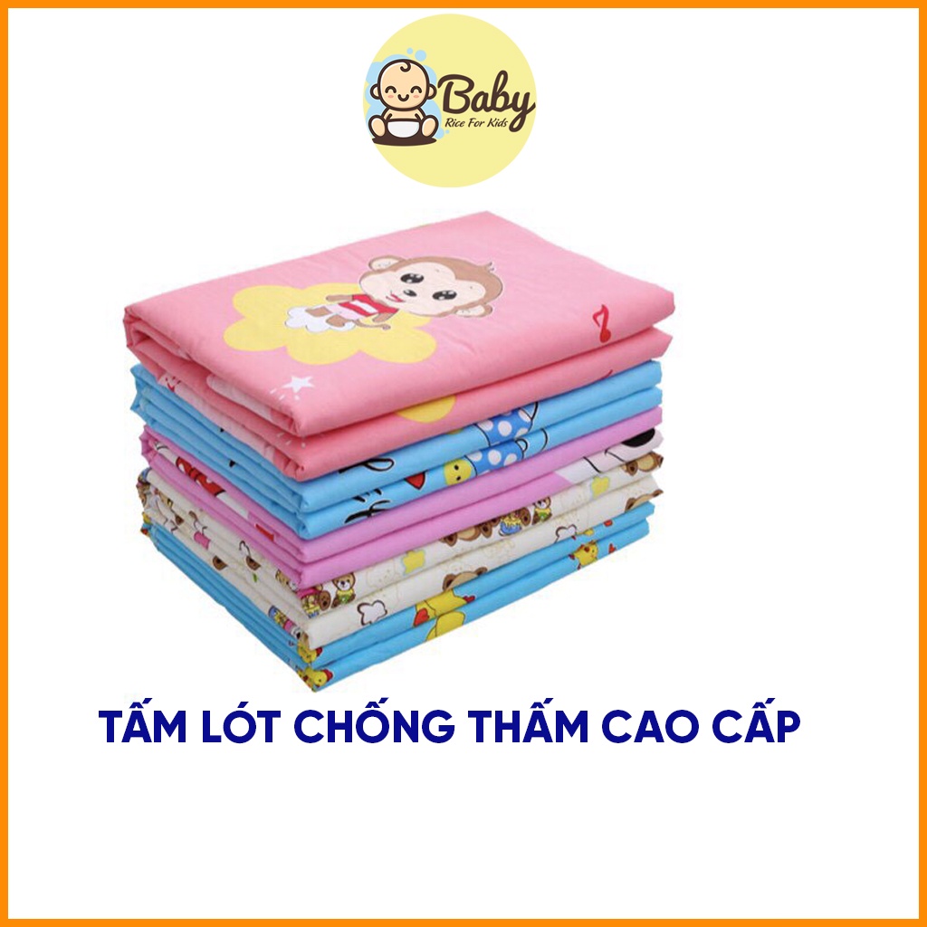Tấm Lót Chống Thấm Xuất Nhật 3 Lớp Cao Cấp Đồ Dùng Mẹ Bé BabyRice 095