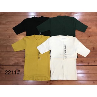 G30. 2211. áo len tay ngắn chữ dọc ngực