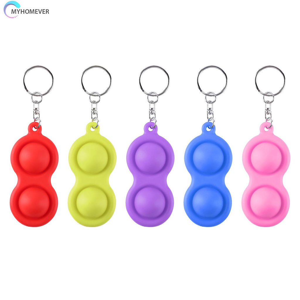 Pop It Fidget Đồ chơi Simple Dimple Fidget Đồ chơi Keychain, Stress Relief Sensory Đồ chơis for Kid Adult