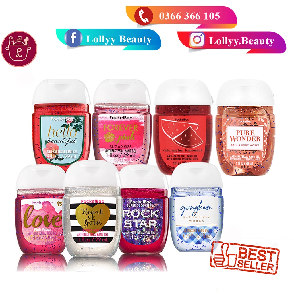 Gel / Nước Rửa Tay Khô Bath & Body Works 29ml (Chọn Mùi)