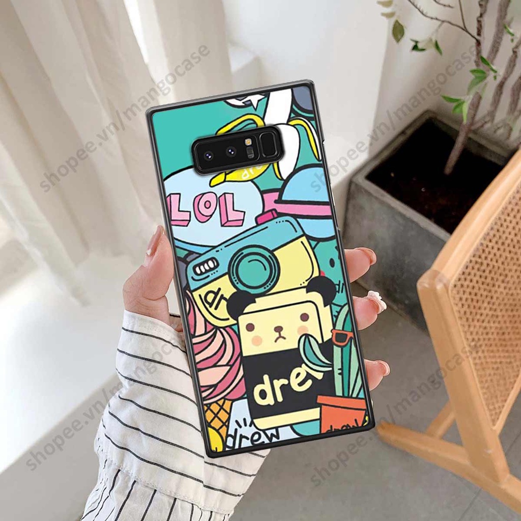 Ốp lưng điện thoại Samsung Note 8 drew, kaws, bape cao cấp, vỏ ốp rẻ đẹp