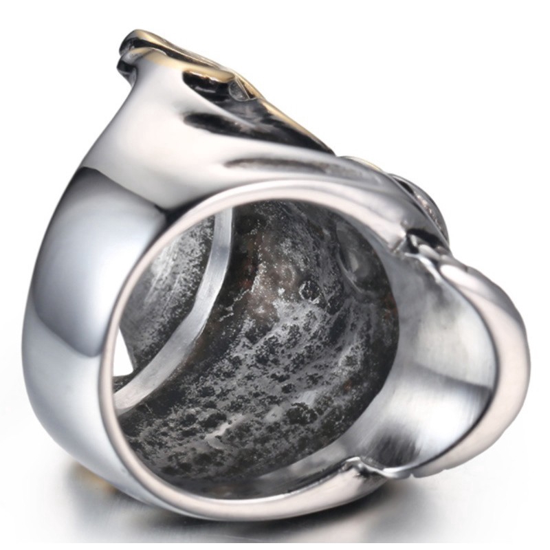 Nhẫn kim loại hình đầu lâu sáng tạo