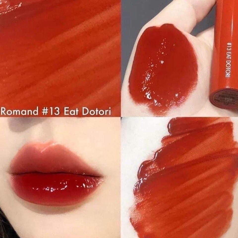 Son Romand Juicy Lasting Tiny 13 Eat dotori màu đỏ gạch trầm