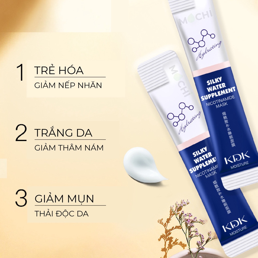 Mặt Nạ Ngủ Dưỡng Da Cấp Ẩm Cân Bằng Dầu Trẻ Hóa Mask Nicotinamide KDK Nội Địa MOCHI SHOP Nhau Thai Cừu l Rau Má