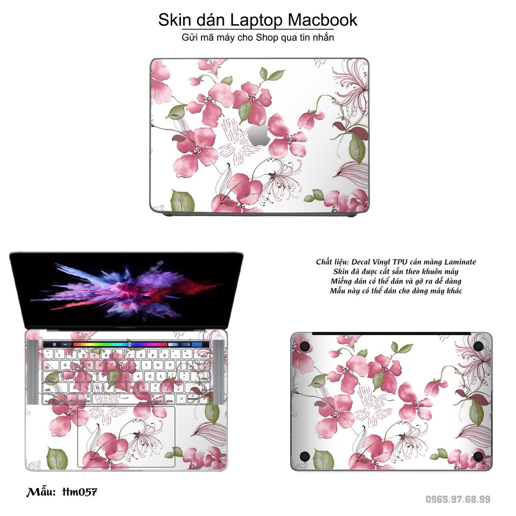 Skin dán Macbook mẫu Tranh thủy mặc (đã cắt sẵn, inbox mã máy cho shop)