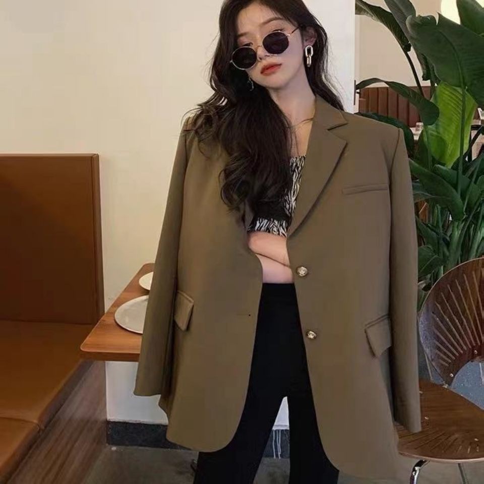 Khuyến mãi Lin Shanshan Super A Áo khoác công sở mùa thu đơn giản cá tính hàng mới dành cho nữ 2021