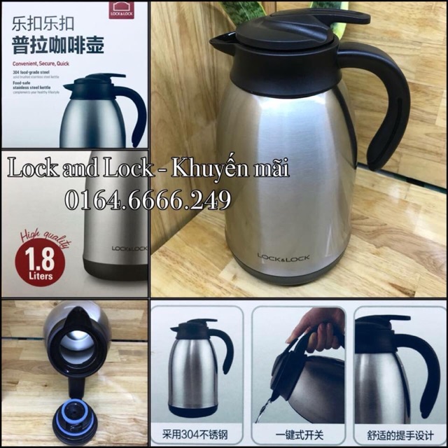 BÌNH GIỮ NHIỆT CAFE 1.8L LOCK&amp;LOCK