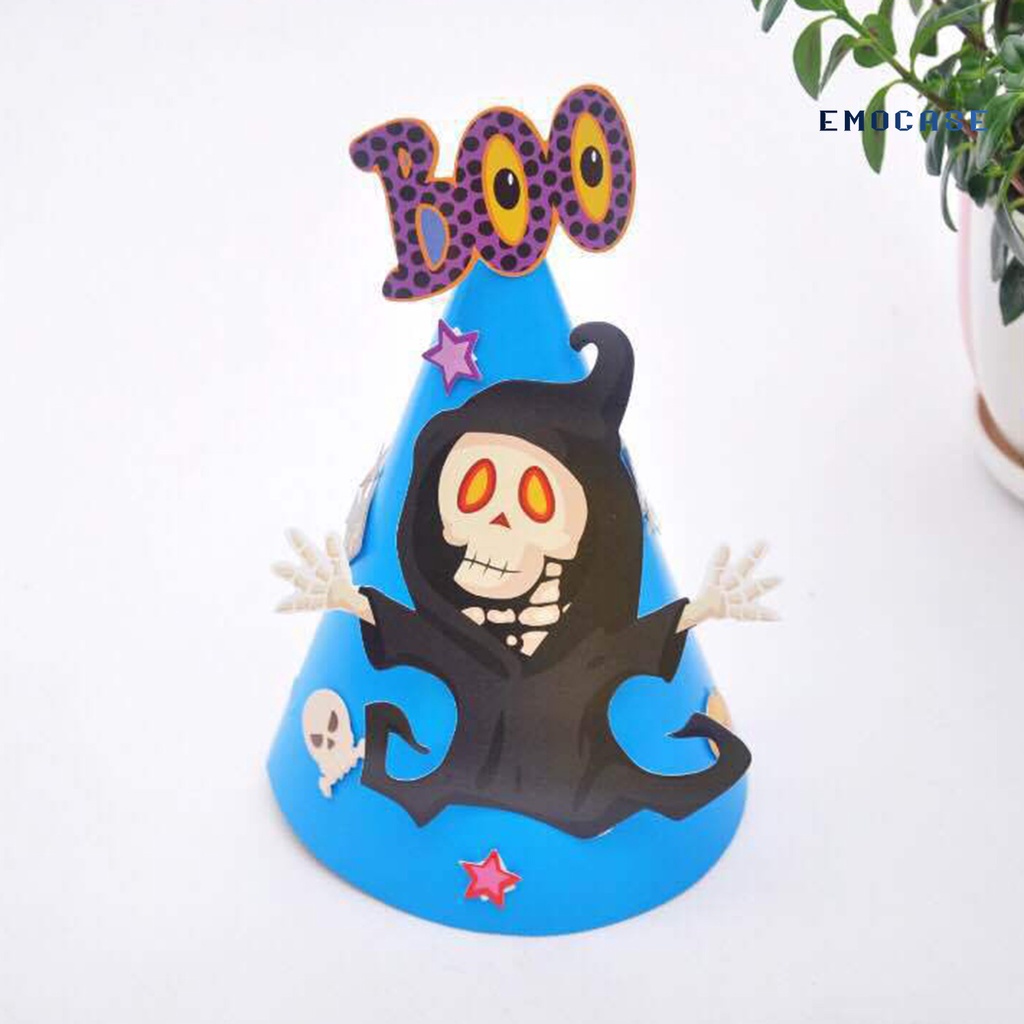 Mũ Halloween In Họa Tiết Hoạt Hình Kinh Dị 3D Dễ Thương Gọn Nhẹ Có Thể Tái Sử Dụng