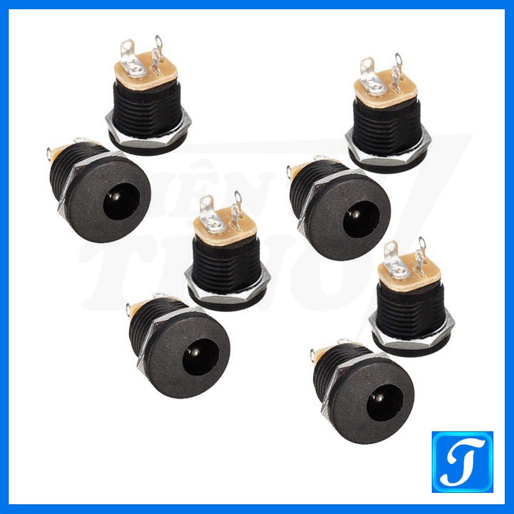 Combo 10 Cái Jack Sạc DC-022 Đầu Nối Nguồn DC Kiểu Chốt Gài / Vặn Ren 5.5x2.1mm