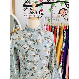 Áo dài tơ 4 tà cao cấp