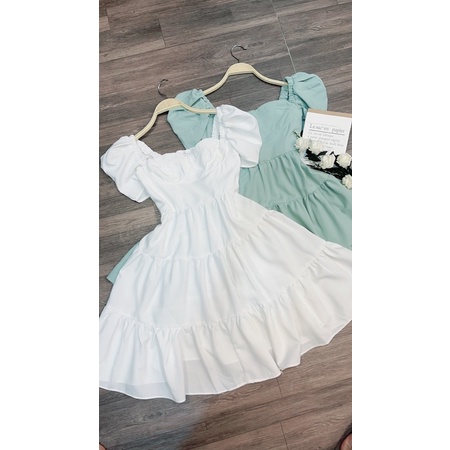 [Siêu Hot] Váy Babydoll Tay Phồng Cổ Vuông Cúp  Ngực, Đầm Dáng Xoè Tay Phồng Siêu Xinh Có Ảnh Thật Kèm Video bị | BigBuy360 - bigbuy360.vn