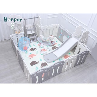 COMBO TRỌN BỘ QUÂY BÓNG CẦU TRƯỢT XÍCH ĐU BÓNG RỔ 1m8 x 2m thương hiệu HONPER CHÍNH HÃNG