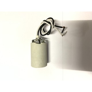 Linh kiện đui đèn E14 bằng sứ chịu nhiệt dùng để trang trí, thay thế, diy Có bát hoặc không bát