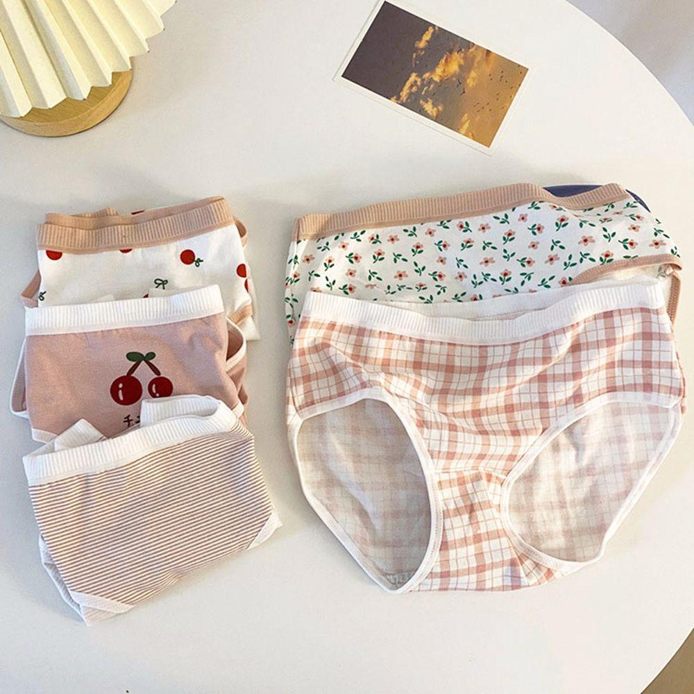 26EDIE Quần Lót Cotton Mềm Mại Thoáng Khí In Họa Tiết Cherry Ngọt Ngào Cho Nữ