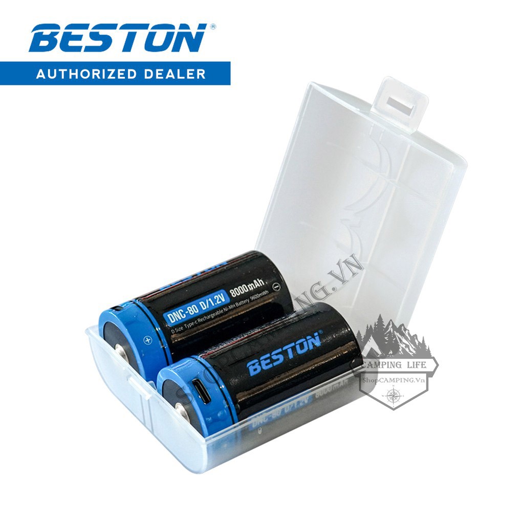 Pin D sạc cỡ đại Beston DNC-80 1.2v 8000mAh cổng sạc USB Type-C