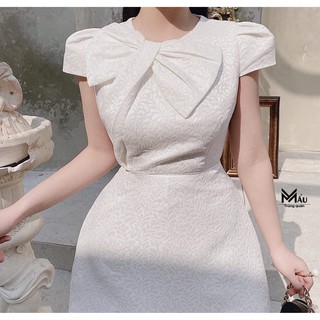 Đầm váy gấm xốp thời thượng dự tiệc sang trọng cho nữ