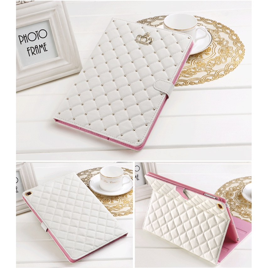 2020 Ipad 10.2 gen 8th 7th mini 5 air 3 10.5 Crown Grid for ipad air 1 2 ipad gen 5 6 Smart stand Case 9.7 inch 2017 ipad 2 3 4 for mini 1 2 3 4 auto wake up and sleep cover