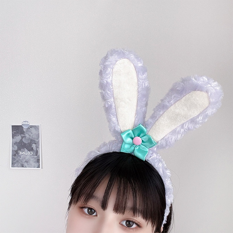 Băng Đô Nhung Hình Thỏ Lớn Dễ Thương