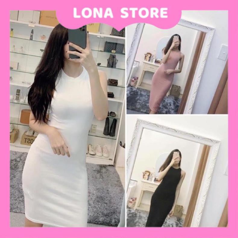 Đầm Ôm Sát Nách, Váy Body Nữ 3 Lỗ Siêu Mát Cotton Siêu Đep Thời Trang Cực Kỳ Dễ Phối Đồ LONA STORE