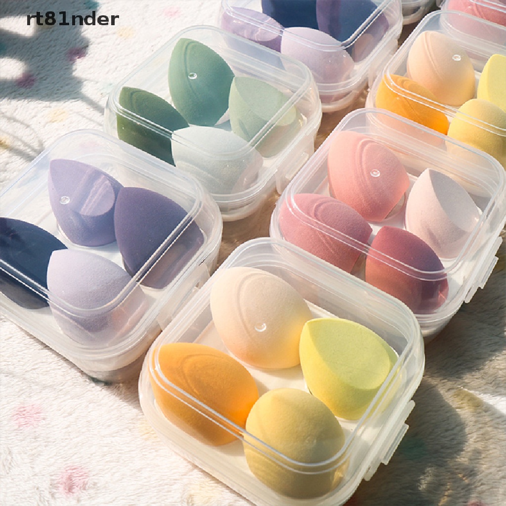 Rt Set 4 Mút Trang Điểm Tán Kem Nền / Phấn Má Hồng Tiện Dụng