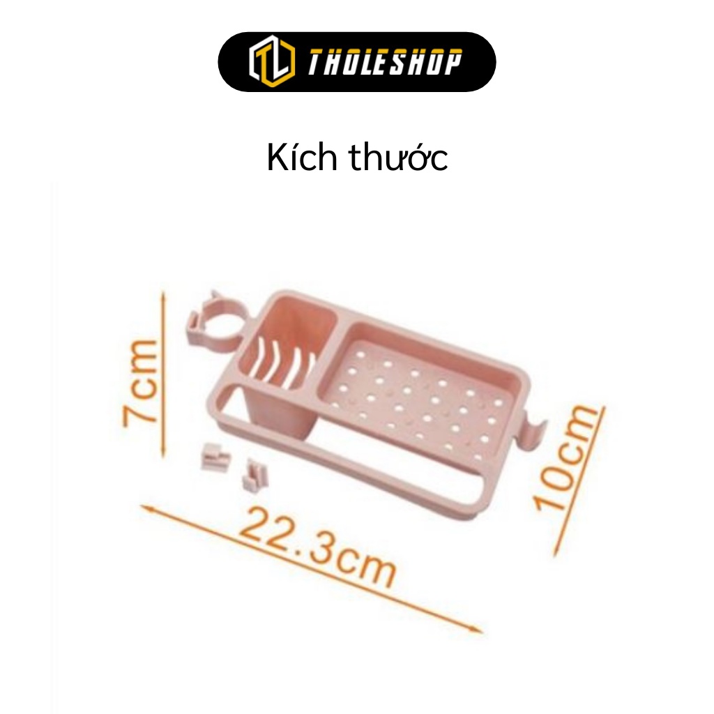 Kệ Treo Vòi Nước - Giá Treo Để Đồ Gác Bồn Rửa Chén Có Thanh Treo Khăn Tiện Dụng 7953