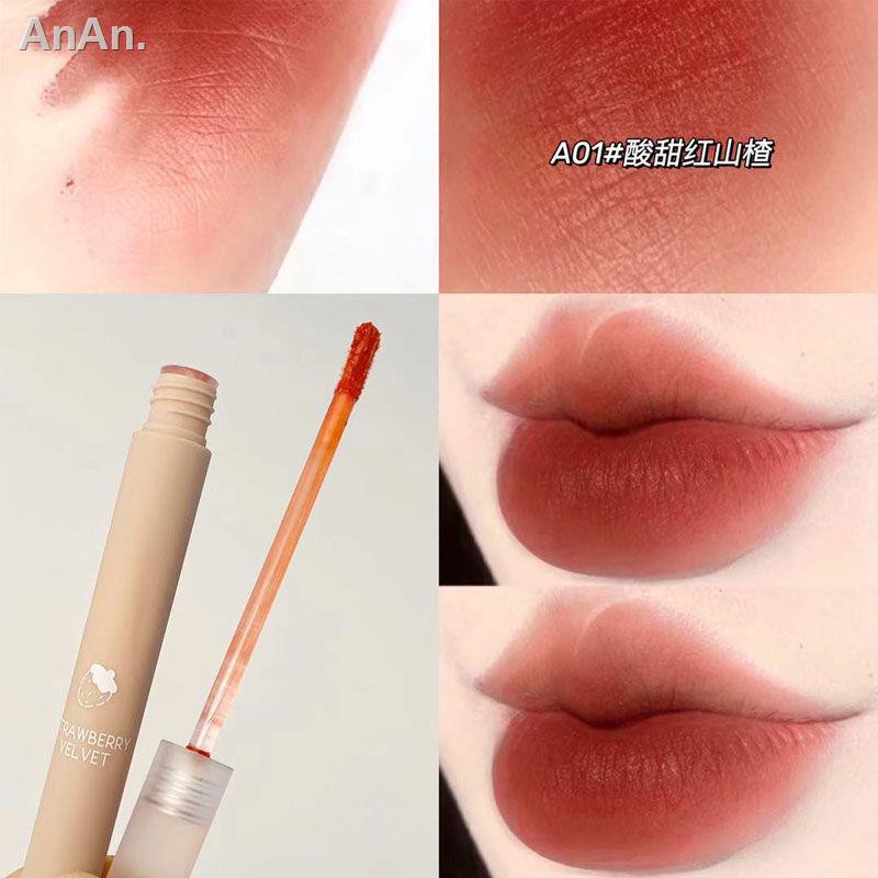 (hàng Mới Về) Son Lì Màu Dâu Tây Mềm Mượt Như Nhung | BigBuy360 - bigbuy360.vn